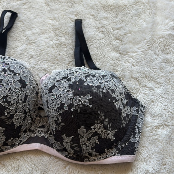 Victoria’s Secret Dream Angels Lined Demi Bra Lace Rhinestone Detail 36D - Picture 4 of 7